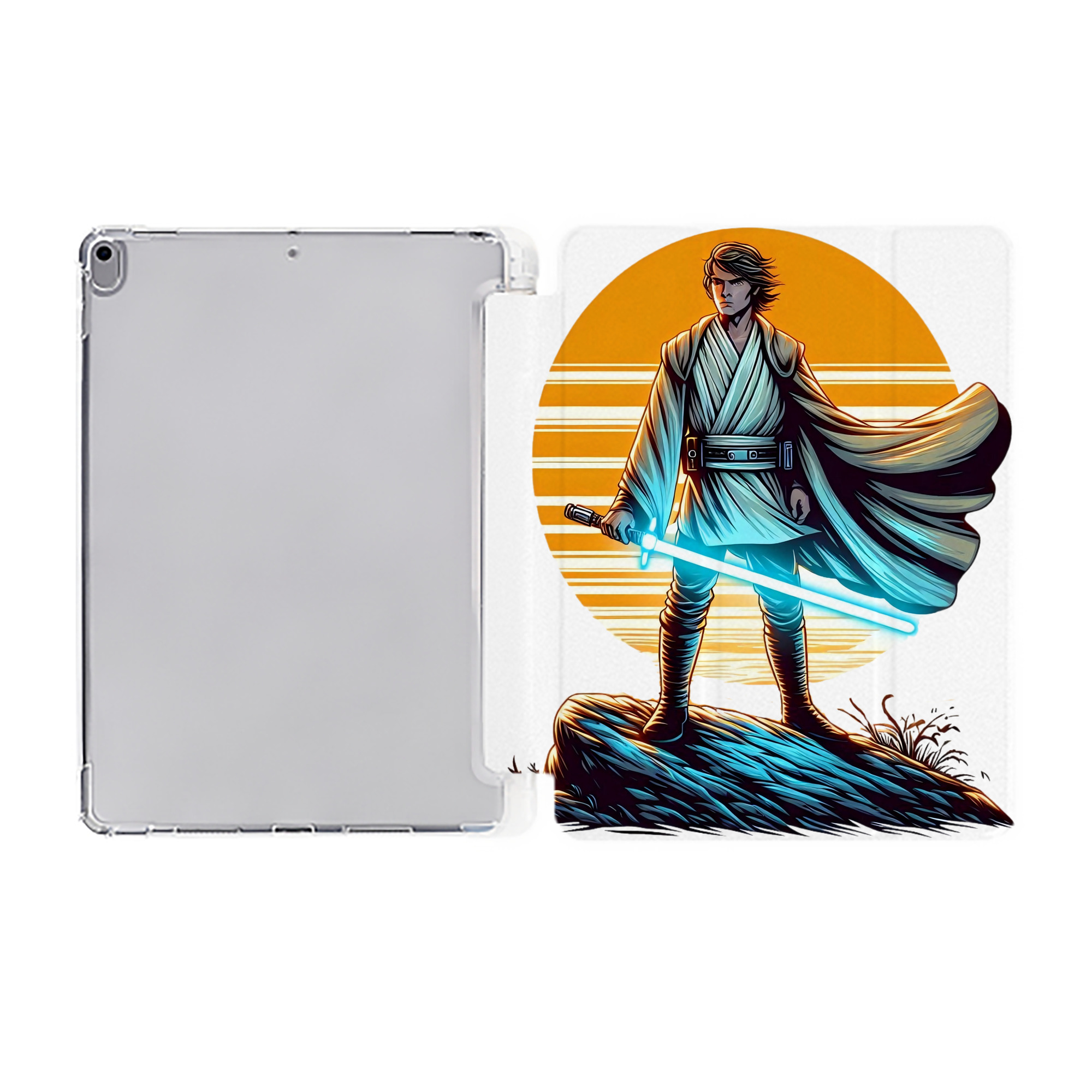 （画像用） スター・ウォーズ Star Wars IPad ケース ペン収納付き 三つ折りスタンド PUレザー×シリコン 対応機種9.5/10.5/10.9インチ